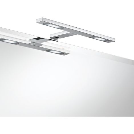 ABIKA - Applique da Bagno a LED 6W IP20 3000K Luce Calda, Corpo in Metallo Cromato per Montaggio su Specchio - Rossini Illuminazione (1/2)