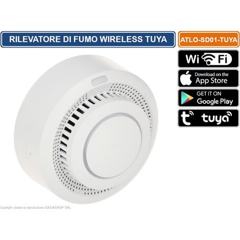 Rilevatore di fumo genway ATLO SD01 TUYA bianco compatto (1/5)