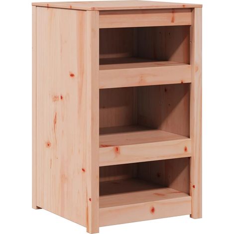 Mueble de cocina moderno almacenamiento compacto 55 x 55 x 92 cm pino macizo acabado roble marrón 020052142 (1/5)