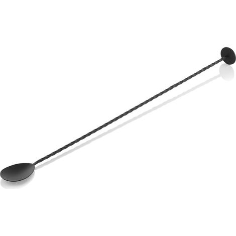 Cuillère bar torsadée avec embout pilon 40 cm noir mat inox 18/8 NOCTURN - Was Germany (1/2)