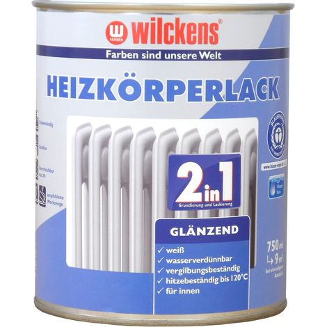 Wilckens Vernice per radiatori 2 in 1, bianco lucido, 750 ml (1/4)