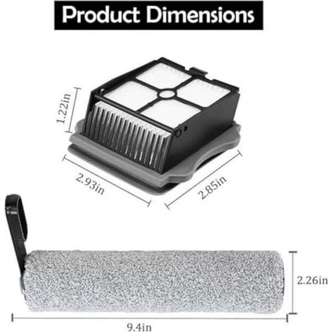 Accessoires Aspirateur - - Tineco Floor ONE S5 - 2 Rouleaux de Brosse - 3 Filtres HEPA - Haute Performance (1/4)