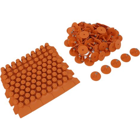Lot de 100 étiquettes auriculaires multifonctionnelles vierges en TPU pour animaux (porcs, agneaux, bovins) - Fournitures pour élevage (1/5)