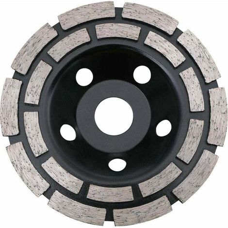 Disque Diamant de 125 x 22,2 mm avec Double Rangée de Segments - Utilisation Universelle pour Poncer Béton, Pierre, Granit, Chape, Maçonnerie.