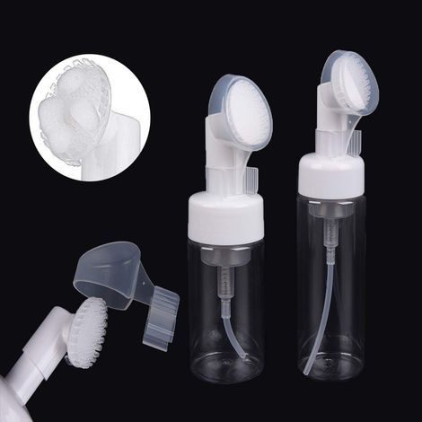 Lot de 2 flacons vides transparents de 100/150 ml pour savon mousse, flacons pour mousse nettoyante, distributeur à pompe (1/5)