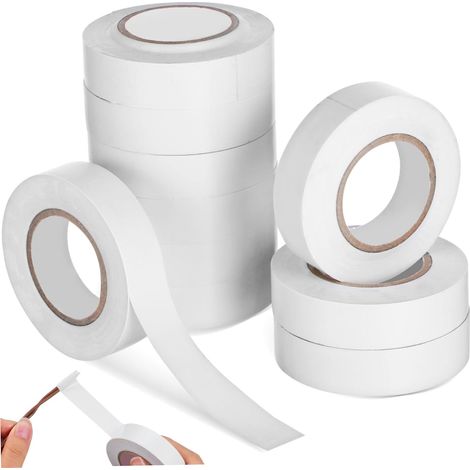 Ruban isolant en PVC clair, durable et polyvalent, 10 rouleaux de 20 (1/5)