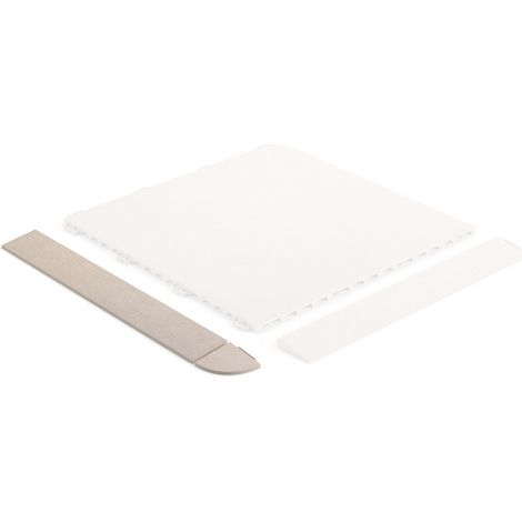 Angle beige sable pour dalle épaisseur 8 mm Angle clipsable à dimensions 38,5 x 5,5 cm Angle résistant et simple à poser pour extérieur