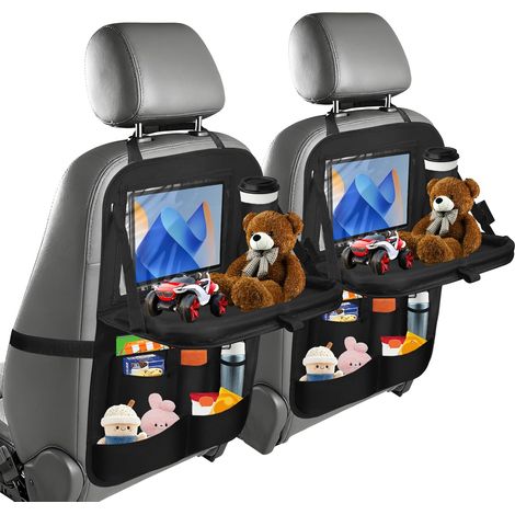 Auto-Organizer für Kinder mit Tablet-/Handyhalterung, 11 Fächer zur Aufbewahrung von Kinderspielzeug, wasserdichtes Auto-Innenausstattungszubehör (Auto-Organizer für Kinder, 2 Stück)