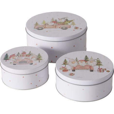 Dosen zur Aufbewahrung CARRIE, Ø 14-20 cm, 3er-Set