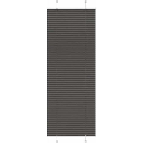 Plissee Schwarz 70x200 cm Stoffbreite 69,4 cm Polyester