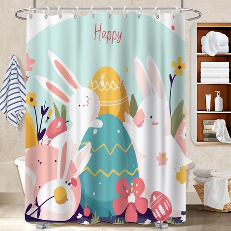 Rideau de bain en polyester 180x180 robuste polyester pour salle de bain pour salle de bain avec baignoire (1/5)