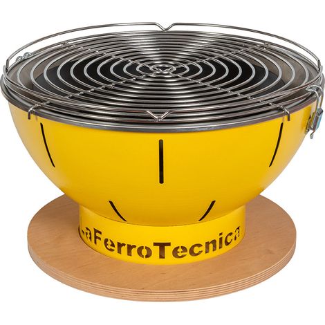 Barbecue a Carbonella Ø41x25 cm Smile in Acciaio Giallo (1/4)
