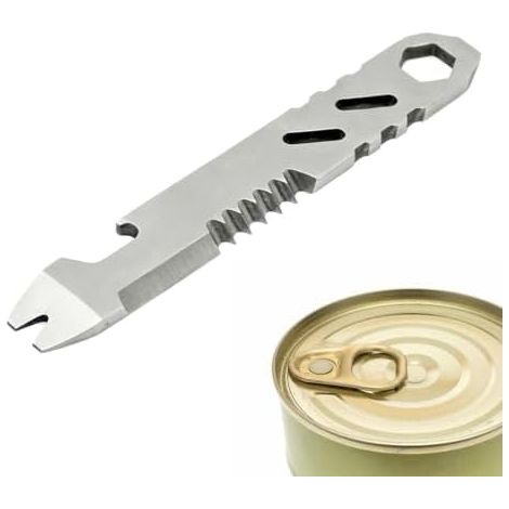 Mini levier/grattoir en acier inoxydable pour la construction, la menuiserie, la maison, la toiture, le camping, les activités de plein air, l'atelier et le garage. (1/5)
