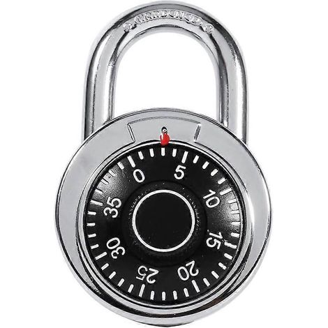 Cadenas rotatif à combinaison numérique, serrure à combinaison, coffre-fort, cadran rond, sécurité des bagages. (1/5)