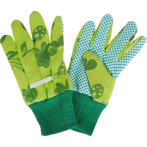 Esschert Design Kinder Handschuhe Grün gemustert mit Noppen (1/4)