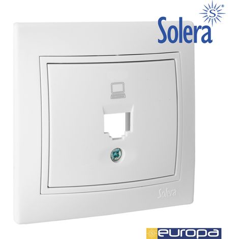 Cover + Chassis per Presa Dati RJ45 con Cornice Europa Solera Serie ERP88/1U
