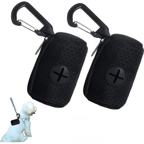 Set mit 2 tragbaren Hundekotbeutelhaltern mit Leinenbefestigung (1/5)
