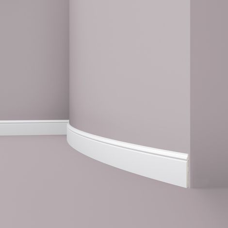 Skirting NMC FL1 Flex WALLSTYL Noel Marquet Flexible Moulding Base Moulding Baseboard Decorative moulding timeless classic design white 2 m (1/5)