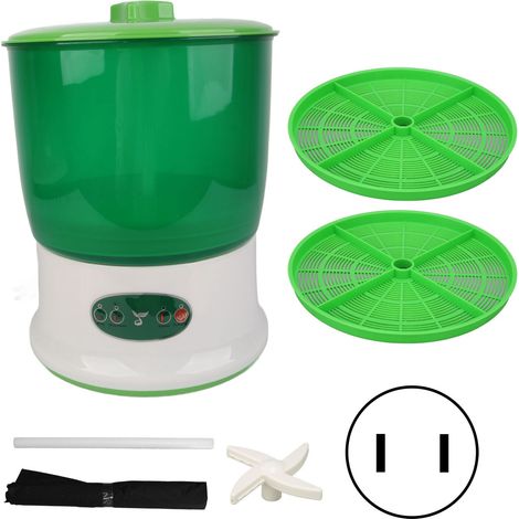 Keimlingsmaschine mit großem Fassungsvermögen, lebensmittelecht, hohe Sicherheit, 360°-Sprinkler, Sojabohnensprossen-Anzuchtset, 220V CN-Stecker. (1/5)