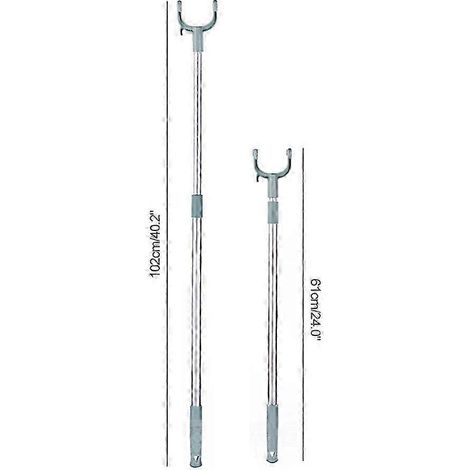 Verstellbarer Teleskop-Kleiderbügel mit Haken, Kleiderstange aus Aluminium, ausziehbarer Kleiderständer (1/5)
