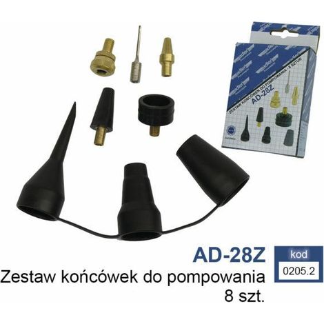 Adler zestaw końcówek do pompowania 8szt. ad-28z