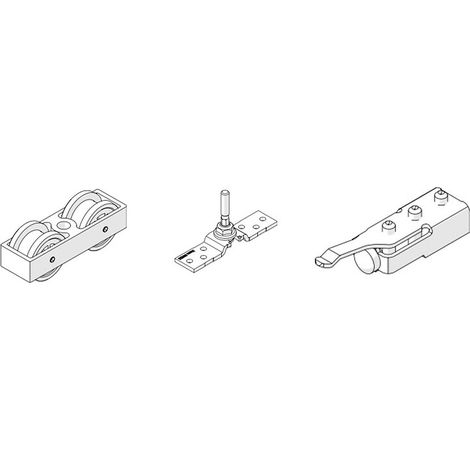Garniture pour ferrure de volet coulissant Frontslide 60A - pour 1 volet coulissant - HAWA