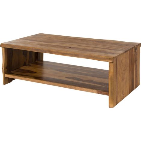 Couchtisch Sheesham 118x70x40 natur lackiert / sandgestrahlt PURE SHEESHAM 205Massivmoebel24 GmbH