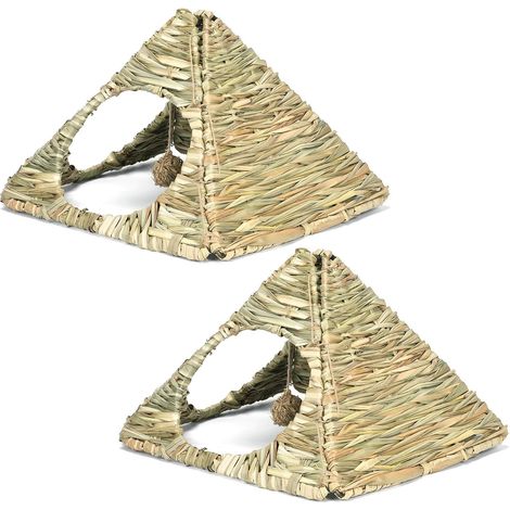 2 Pack Grass Chew Mat Foldable for Rabbit, Guinea Pig, Gerbils, Hamster and Small Animals (1/5)