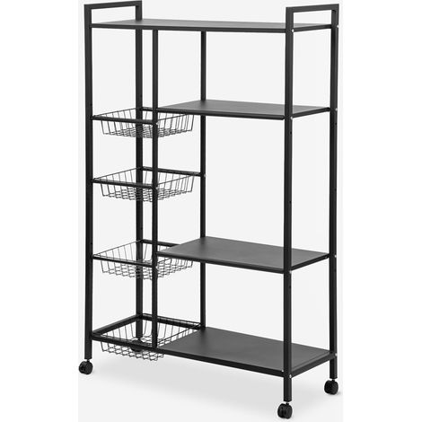 Carrello cucina con cestelli portafrutta e verdura 80x32x135cm Faris XL (1/4)