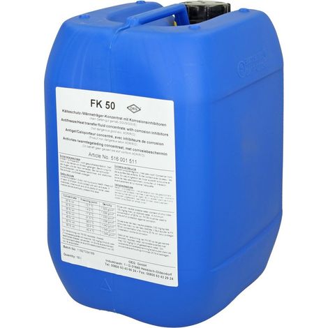 Liquide caloporteur FK 50 concentré peut être mélangé avec Tyfocor® L