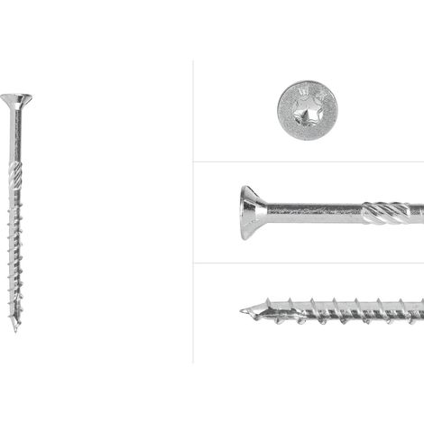 Vis pour panneaux d'aggloméré Galvanisé 6 x 80 mm Torx 30 (1/4)