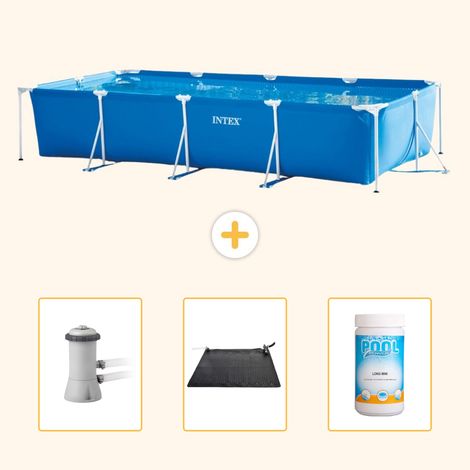 Intex Piscine Tubulaire Rectangulaire - 450x220x84 cm - 4-pièces SCB80 (1/5)