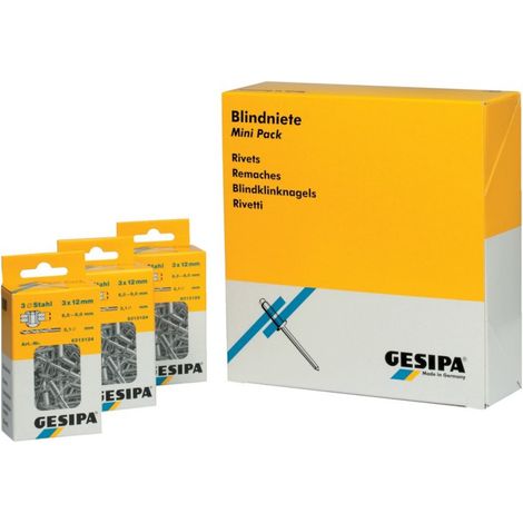 Mini-Pack Remachepolygrip Alu/Niro 4,0 X 10 Gesipa (1/3)
