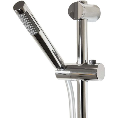 tecuro Brauseset M-028 - mit Stabhandbrause 1 strahlig, Brauseschlauch 160 cm, Wandstange 100 cm (1/5)