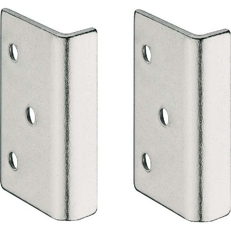 Lot de 2 gâches à équerre pour serrure bec de cane en applique – Acier robuste pour portes intérieures – Durabilité et résistance accrue (1/2)