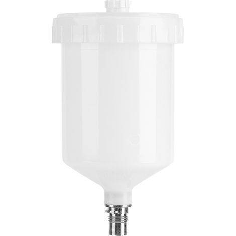 Connecteur de filetage de Pot de peinture par gravité, tasse en plastique pour outil de pistolet de pulvérisation, capacité de 600ml (1/5)