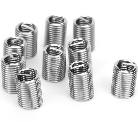 50 Stück Gewindereparatur-Einsätze aus Stahl, Drahtschutzhülse, Hardware-Zubehör M8 x 1,25 2,5D (1/5)