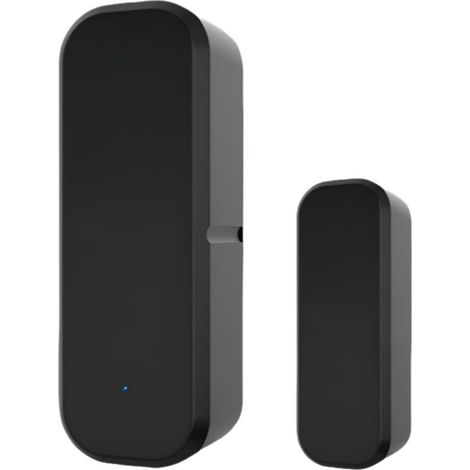 Capteur magnétique intelligent pour porte, noir, 2,327 cm, 1 unité, capteur d'alarme magnétique pour porte intérieure domestique. (1/5)