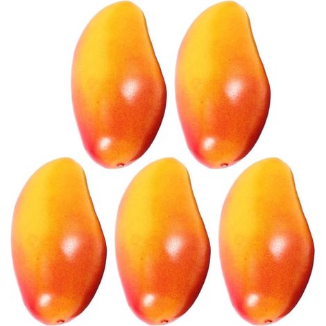 Décoration en Faux Mangue 5pcs en Mousse Eva Légère et Haute Simulation pour Décorations Vitrines et Accessoires de Scène Réalistes (1/5)