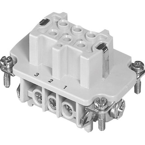 Insert femelle Nombre total de pôles 6 + PE Amphenol C146 10B006 002 1-1 Heavy/mate® C146 1 pc(s) (1/2)