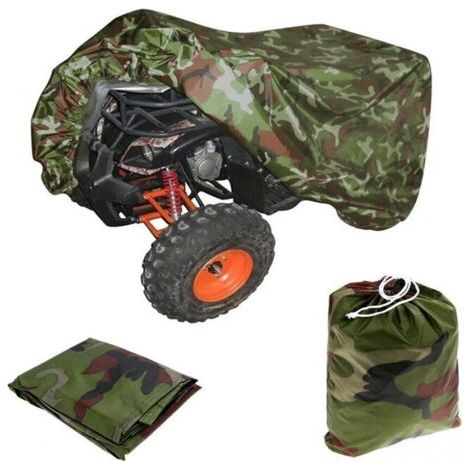 210×120×115CM Extérieure Housse Bâche Protection pour ATV Moto Quad Imperméable Anti -UV Camouflage, ATV Quad Cover Lourd Housse de Vélo Electrique (1/5)