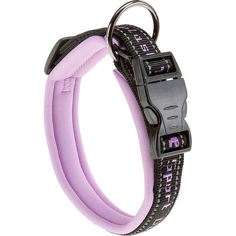 Ferplast SPORT DOG C Collare per cani con imbottitura soft. Varie misure e colori fluo.. Variante C15/35 - Misure: A: 25-35 cm B: 15 mm - Lilla