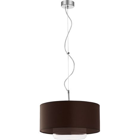 Lampada a sospensione AVEO Jupiter wengé vetro E27 15W