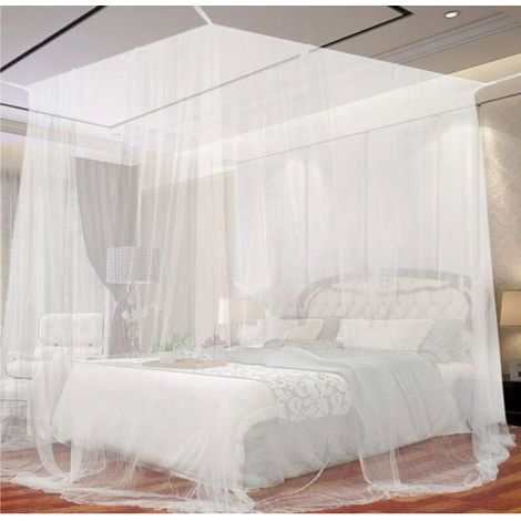 Moustiquaire Lit Extra Large 190x210x240cm, Baldaquin pour Lit Simple et Double, Protection Anti Insectes (1/5)