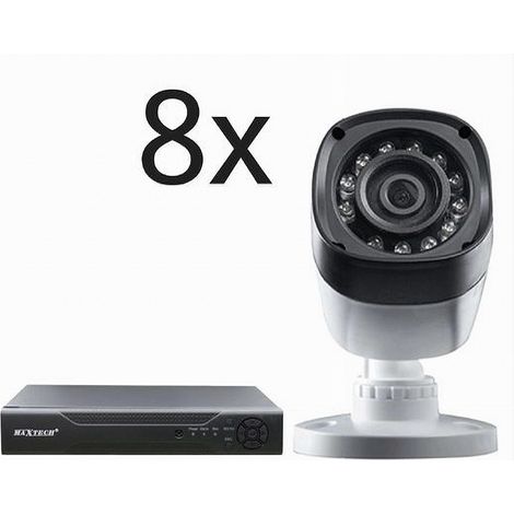 Trade Shop - Kit Telecamere Di Sicurezza Dvr 8 Canali Videosorveglianza 720p Maxtech Kit-dvr8 - (1/3)