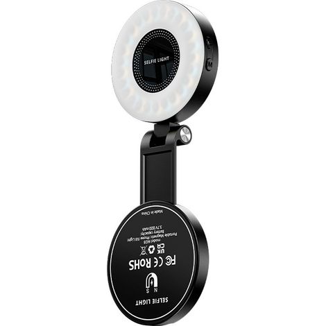 Lampe magnétique d'appoint pour téléphones portables, lampe de beauté portable pour le streaming en direct, lampe de poche pour selfies d'extérieur, blanche (1/5)