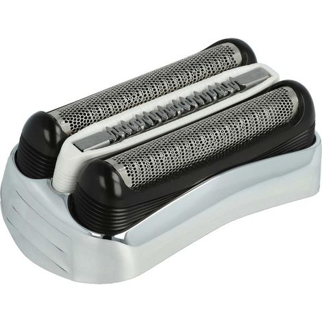 Tête de rasoir vhbw compatible Braun série 300 310 320 330 340 350cc 360 370 ancienne génération, argenté (1/4)