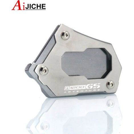 (Gris - R1200GS ADV) Béquille latérale CNC pour moto, extension de béquille latérale, support de pied élargi, compatible avec BMW R 1200 GS LC, R1200GS et R 1200GS ADV Adventure maxpower (1/4)