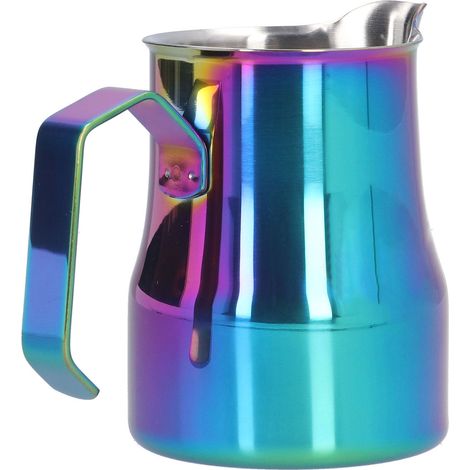 Milchaufschäumbecher aus Edelstahl, Mehrzweck-Milchaufschäumkrug für die Küche, farbig, 350 ml (1/5)