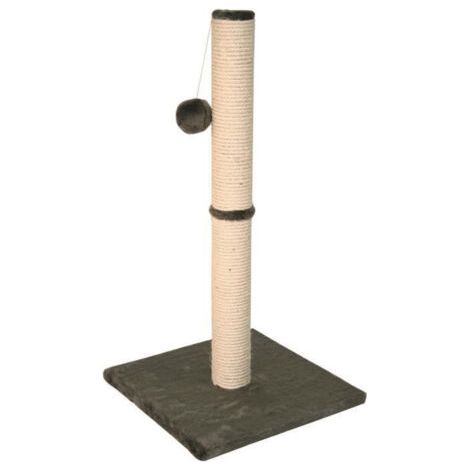 Katzenkratzbaum 79,8 cm – Graues Sisal mit Spielball – Für den Innenbereich geeignet – Sockel 38 x 38 cm